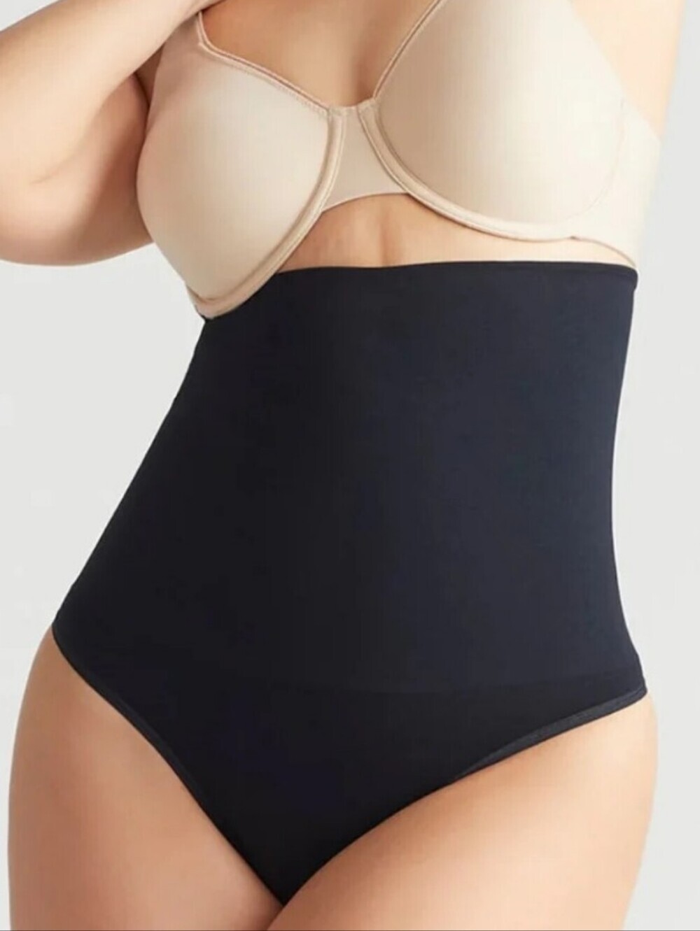 Yummie NWT HIGH WAIST SHAPING THONG 1X/2X NEW BLACK